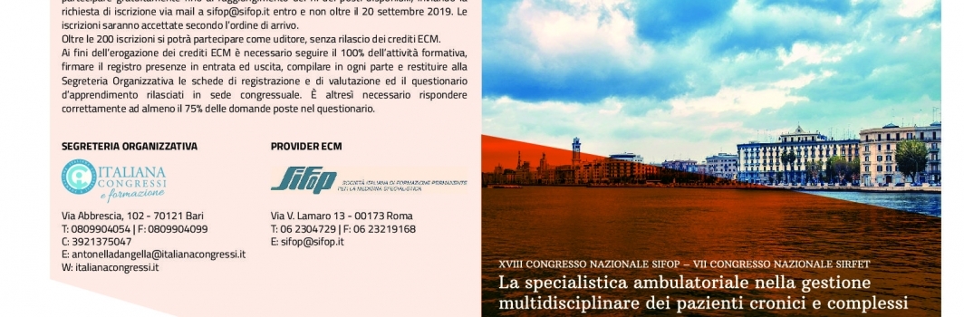 XVIII Congresso Nazionale SIFoP – VII Congresso Nazionale SIRFET